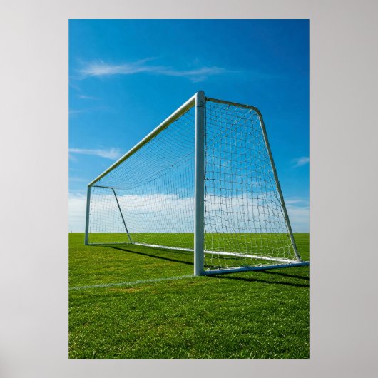 Poster Minimal Soccer Goal on Open Green Field (Devant)