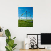 Poster Minimal Soccer Goal on Open Green Field (Bureau à domicile)