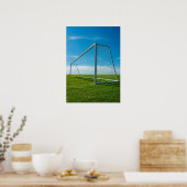 Poster Minimal Soccer Goal on Open Green Field (Cuisine)