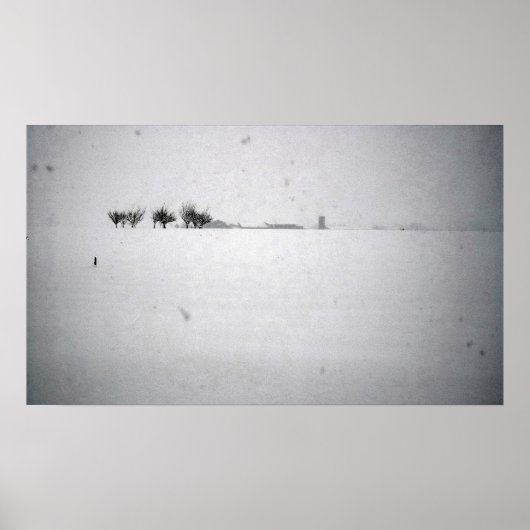 Poster minimal sur la neige (Devant)