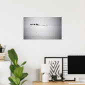 Poster minimal sur la neige (Bureau à domicile)