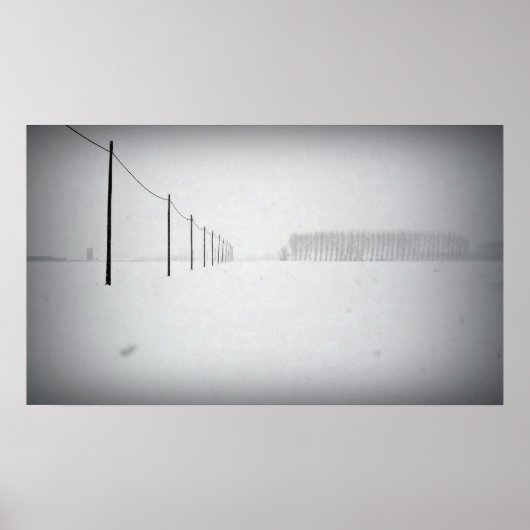 Poster minimal sur la neige (Devant)