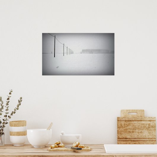Poster minimal sur la neige (Cuisine)