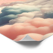 Poster Minimal Surreal Tree Above Soft Pastel Clouds (Coin)