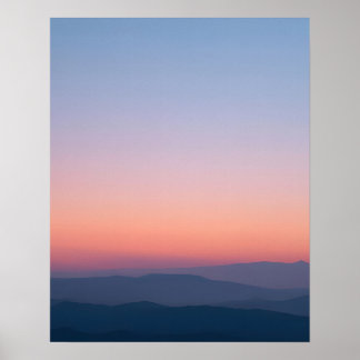 Poster Minimal Twilight Sky Landscape Art Print