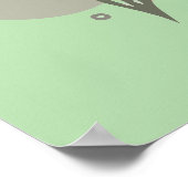 Poster Minimal vase, feathers and floral boho art- (Coin)