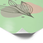 Poster Minimal vase, feathers and floral boho art- (Coin)