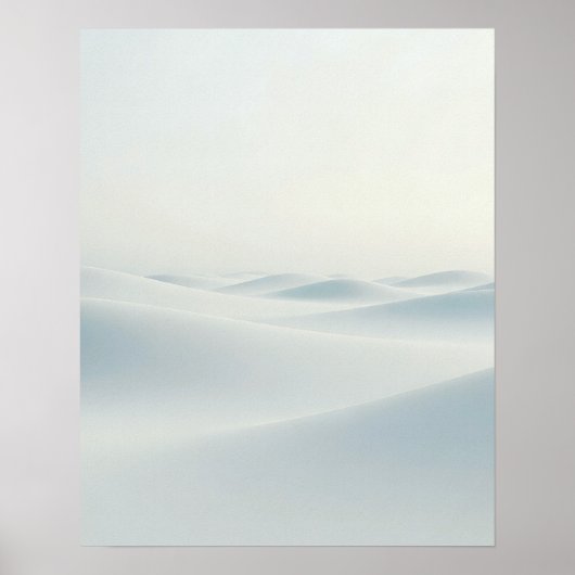Poster Minimal Winter Snow Landscape Art Print (Devant)
