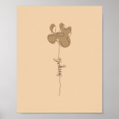 Poster Minimalism Simple Flower Wall Art (Devant)