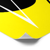 Poster Minimalisme Abstrait Art Motif noir jaune blanc (Coin)