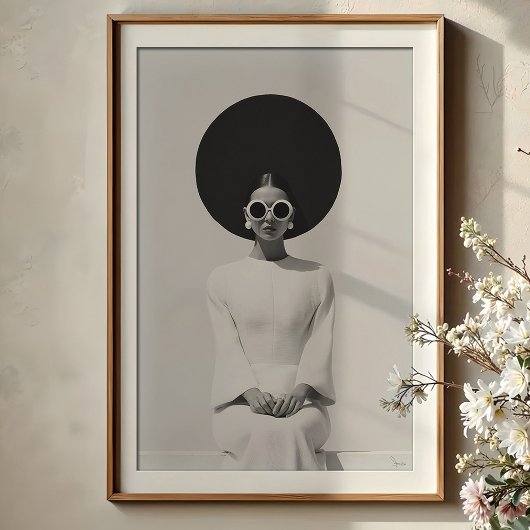 Poster Minimalisme de l'humeur : Striking B&W Fashion Por