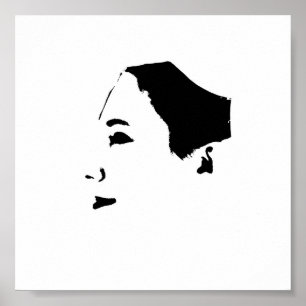 Poster Minimalisme Dessin Dessin Femme Lady Girl Face