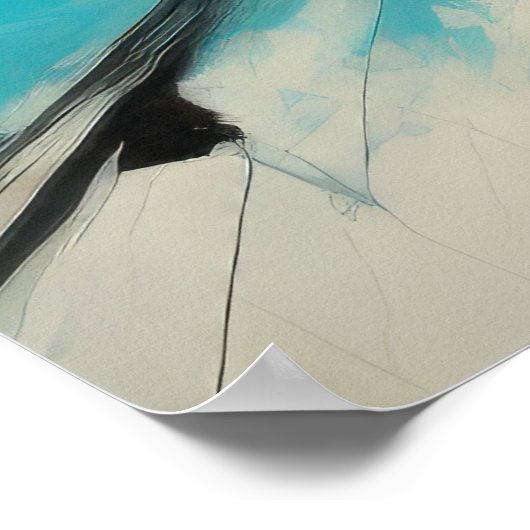 Poster Minimalisme d'impressionnisme Abstrait moderne 3:2 (Coin)