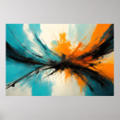 Poster Minimalisme d'impressionnisme Abstrait moderne 3:2 (Devant)