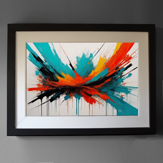 Poster Minimalisme d'impressionnisme Abstrait moderne 3:2