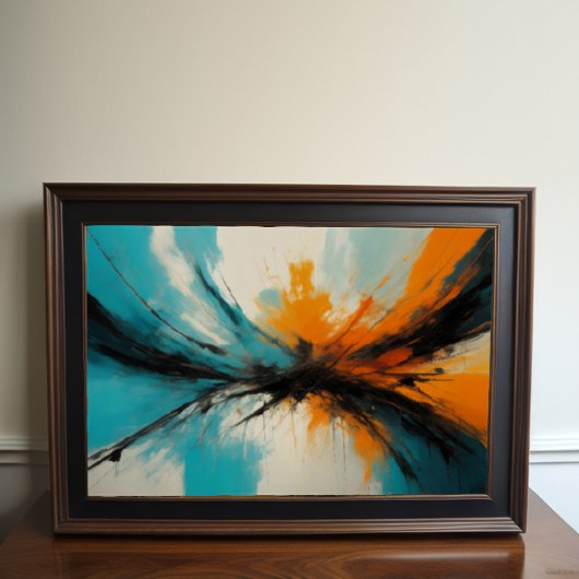 Poster Minimalisme d'impressionnisme Abstrait moderne 3:2