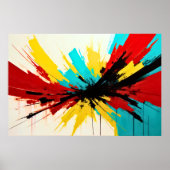 Poster Minimalisme d'impressionnisme Abstrait moderne 3:2 (Devant)