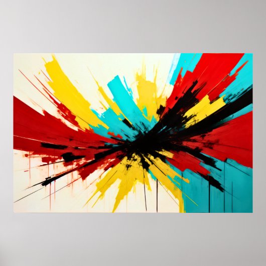 Poster Minimalisme d'impressionnisme Abstrait moderne 3:2 (Devant)