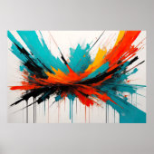 Poster Minimalisme d'impressionnisme Abstrait moderne 3:2 (Devant)