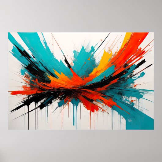 Poster Minimalisme d'impressionnisme Abstrait moderne 3:2 (Devant)