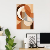 Poster Minimalisme géométrique Abstrait (Bureau à domicile)