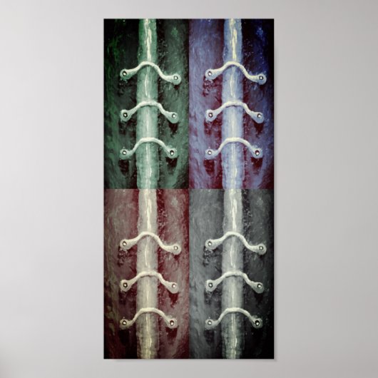 Poster Minimalisme industriel Couleurs Design abstrait (Devant)