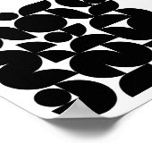 Poster minimalisme moderne noir et blanc motif (Coin)