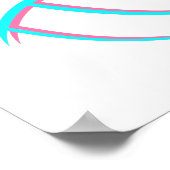 Poster minimalisme volleyball filles nom personnalisé (Coin)