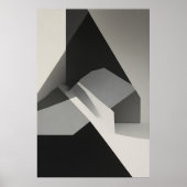 Poster Minimalist Abstract Black White Gray (Devant)