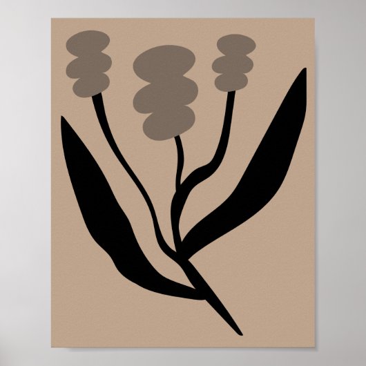 Poster Minimalist Abstract Botanical Matisse Style (Devant)