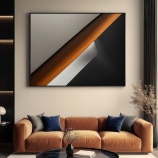 Poster Minimalist Abstract Burnt Orange Accent