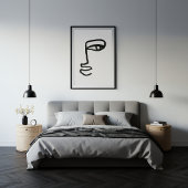 Poster Minimalist Abstract Face Line Art