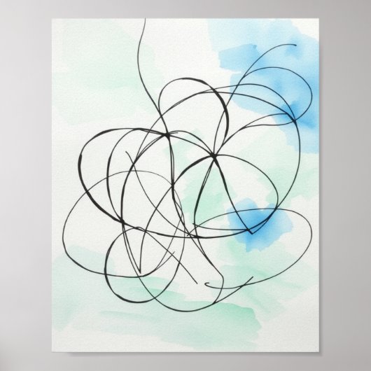 Poster Minimalist Abstract Line Drawing Prints  (Devant)