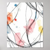 Poster Minimalist Abstract Line Drawing Prints  (Devant)