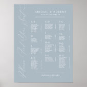 Poster Minimalist Alphabetical Wedding Seating Chart (Devant)