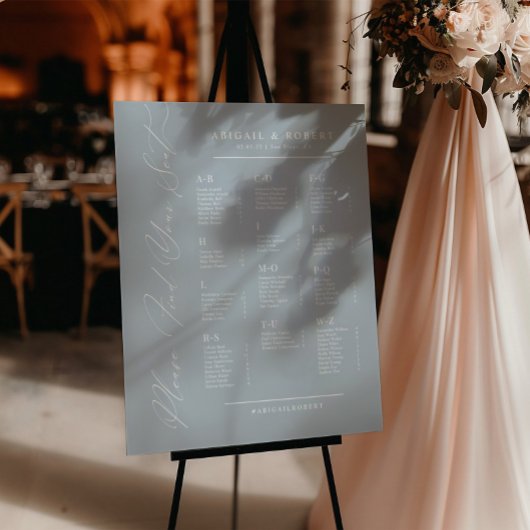 Poster Minimalist Alphabetical Wedding Seating Chart
