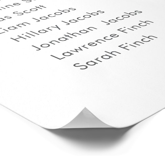 Poster Minimalist Ampersand Wedding | Seating Chart | 10 (Coin)