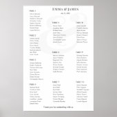 Poster Minimalist Ampersand Wedding | Seating Chart | 10 (Devant)