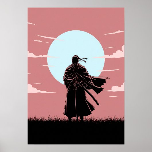 Poster Minimalist Anime Ronin (Devant)