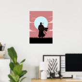 Poster Minimalist Anime Ronin (Bureau à domicile)