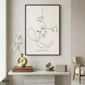 Poster Minimalist 'ASCENT' Architectural Line Art - Moder