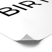 Poster Minimalist Baby Birthday Invitation with Photo (Coin)