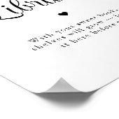 Poster Minimalist "Baby's Library" Baby Shower Sign (Coin)