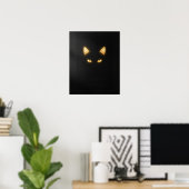 Poster Minimalist Black Cat Art Print (Bureau à domicile)