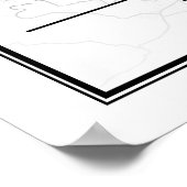 Poster Minimalist Black & White Bali City Map (Coin)