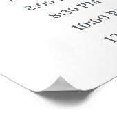 Poster Minimalist Black & White Wedding Welcome Timeline (Coin)