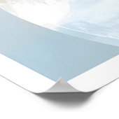 Poster Minimalist Blue Circle Art Print - Soft Brush (Coin)