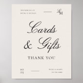 Poster Minimalist Cards & Gifts Editorial Wedding Sign (Devant)