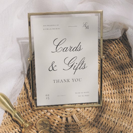 Poster Minimalist Cards & Gifts Editorial Wedding Sign