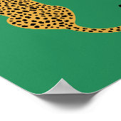 Poster Minimalist Cheetah Illustration Green (Coin)